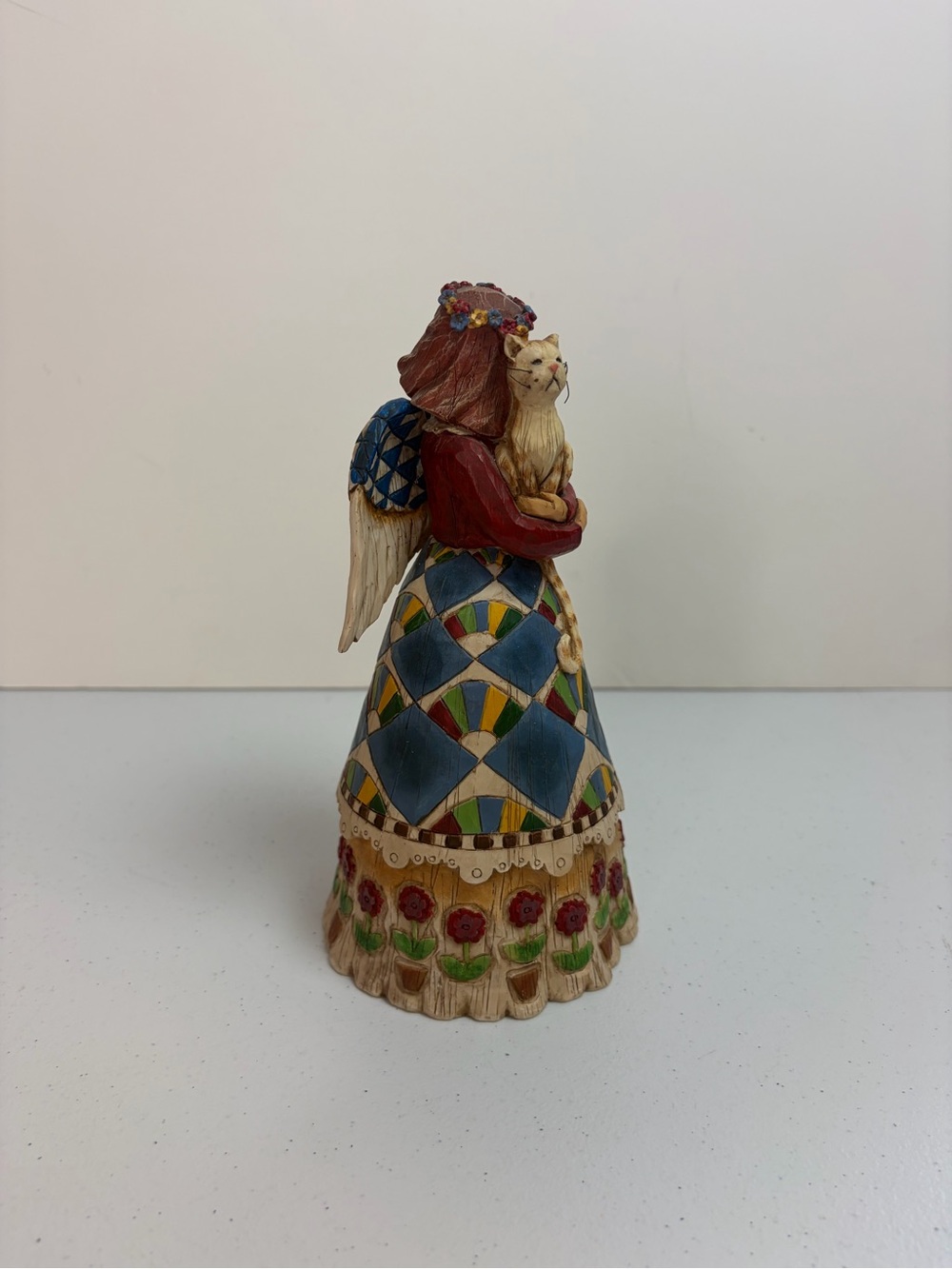 Jim Shore Heartwood Creek Angel Holding Cat 2002 Enesco Figurine #105170 Retired - Picture 4 of 7
